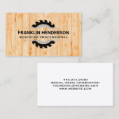 Carte De Visite Vis circulaire | Bois de bois (Devant / Derrière)