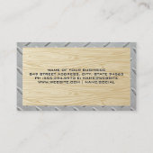 Carte De Visite Vis circulaire | Bois | Motif en acier (Dos)