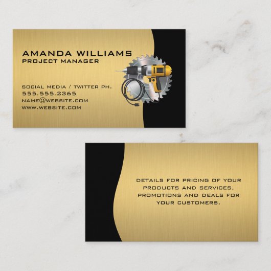 Carte De Visite Vis circulaire | Exercice d'alimentation (Devant / Derrière)