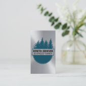 Carte De Visite Vis circulaire | Icône de bois (Debout devant)