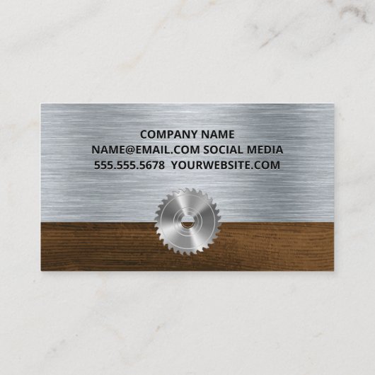 Carte De Visite Vis circulaire | Outils d'architecte (Dos)