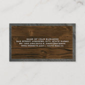 Carte De Visite Vis circulaire | Panneaux en bois | Ardoise (Dos)