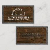 Carte De Visite Vis circulaire | Panneaux en bois | Ardoise (Devant / Derrière)