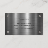 Carte De Visite Vis métalliques | Aluminium métallique (Dos)