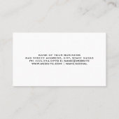 Carte De Visite Vis métalliques | Texture noire (Dos)