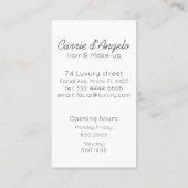 Carte De Visite Visage abstrait de femme pour des cheveux et le (Dos)