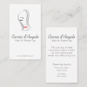 Carte De Visite Visage abstrait de femme pour des cheveux et le (Devant / Derrière)