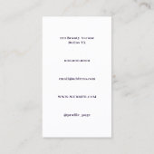 Carte De Visite Visage cosmétique (Dos)