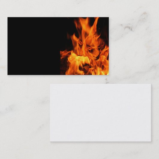 Carte De Visite Visage dans les flammes (Devant / Derrière)