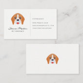 Carte De Visite Visage de chien (Devant / Derrière)