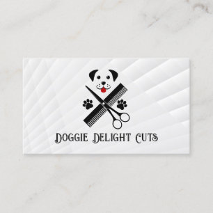 Carte De Visite Visage de Chien Pattes de Chiot Toilettage