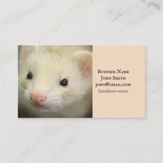 Carte De Visite Visage de furet (Devant)