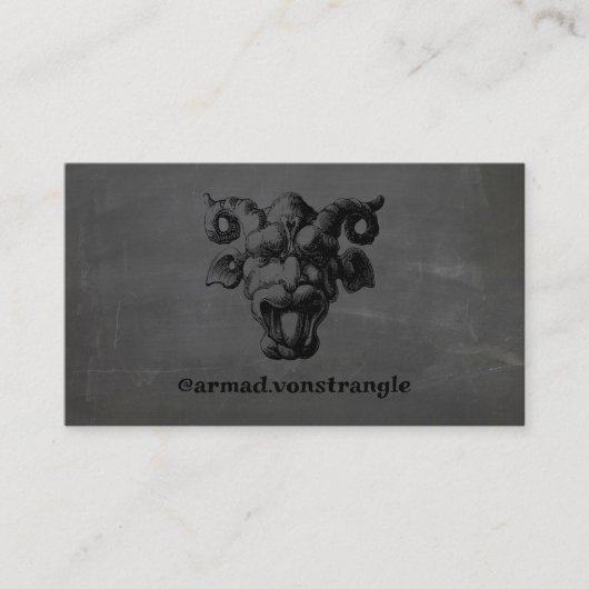 Carte De Visite Visage démoniaque sombre et effrayant (Devant)