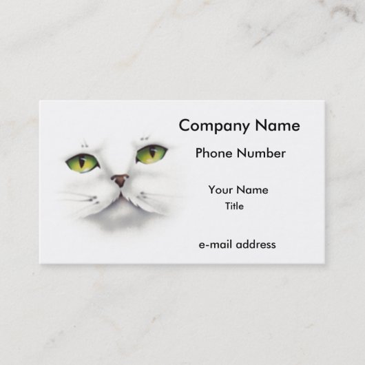 Carte De Visite visage du chat (Devant)