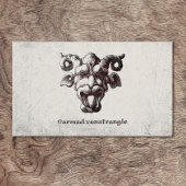 Carte De Visite Visage effrayant avec cornes