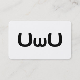 Carte De Visite Visage Émotif Anime Heureux UwU