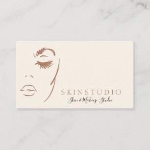Carte De Visite Visage Féminin Esthétique Neutre Peau