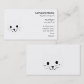 Carte De Visite Visage mignon de chat (Devant / Derrière)