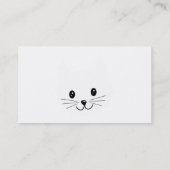 Carte De Visite Visage mignon de chat (Dos)