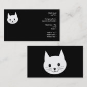 Carte De Visite Visage mignon de chat (Devant / Derrière)