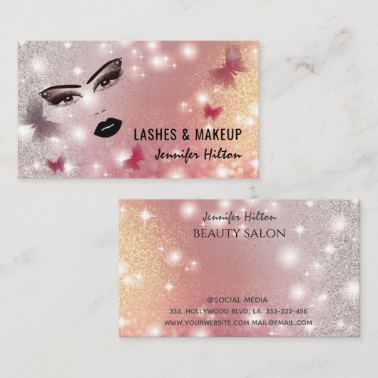 Carte De Visite Visage sensuel moderne attrayant (Devant / Derrière)