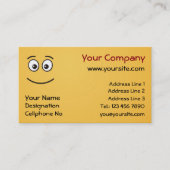 Carte De Visite Visage souriant avec yeux ouverts (Devant)