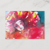 CARTE DE VISITE VISAGES DE MASQUÉRADE VÉNÉTIENNE - MASQUE EN ROUGE (Dos)