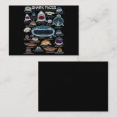 Carte De Visite Visages de requins auxquels vous voulez participer (Devant / Derrière)