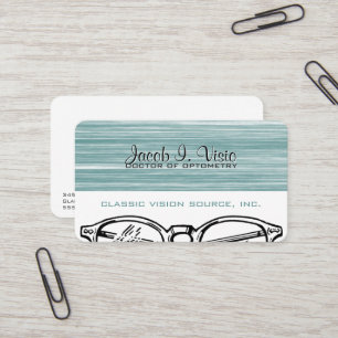 Carte De Visite Vision d'optométrie de lunetterie de lunettes