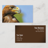 Carte De Visite Vision d'un bel aigle d'or jeune (Devant / Derrière)