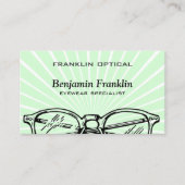 Carte De Visite Vision optique de rayon de soleil de lunetterie de (Devant)