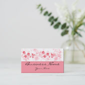 Carte De Visite Visions de papillon dans le rose de chèvrefeuille (Debout devant)