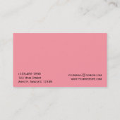 Carte De Visite Visions de papillon dans le rose de chèvrefeuille (Dos)