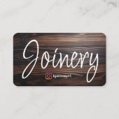 Carte De Visite Visite de la Joinery Carpenter Woinworking (Dos)