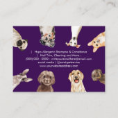 Carte De Visite Visite de soins pour chien âgé (Dos)