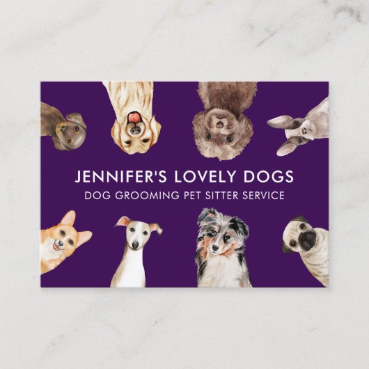 Carte De Visite Visite de soins pour chien âgé (Devant)