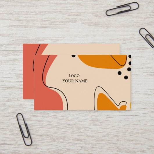 Carte de visite visitekaartje (Voorkant / Achterkant in situ)