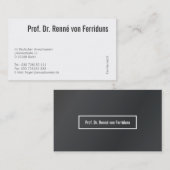 Carte De Visite Visitenkarte dezent alu (Devant / Derrière)