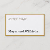 Carte De Visite Visitenkarte Goldrand (Dos)