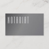 Carte De Visite Visitenkarte Silber für Notar (Dos)