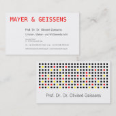 Carte De Visite Visitenkarte Typografie (Devant / Derrière)