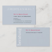 Carte De Visite Visitenkarten Frischer Luxus (Devant / Derrière)