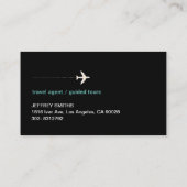 Carte De Visite Visites guidées de l'agent de voyage (Dos)