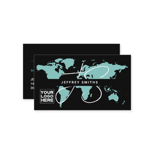 Carte De Visite Visites guidées de l'agent de voyage (Devant/Arrière en situation)