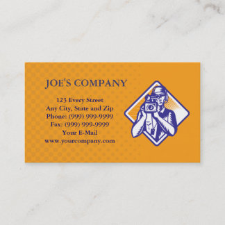 Carte de visite visuel de cameraman d'équipe de