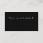 Carte de visite Vitamines (Dos)