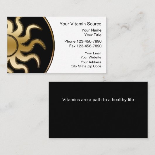 Carte de visite Vitamines (Devant / Derrière)