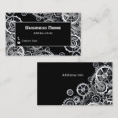 Carte De Visite Vitesses argentées 3 de Steampunk (Devant / Derrière)