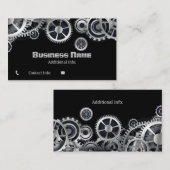 Carte De Visite Vitesses argentées 5 de Steampunk (Devant / Derrière)