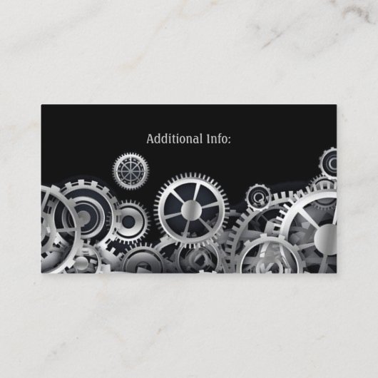 Carte De Visite Vitesses argentées 5 de Steampunk (Dos)